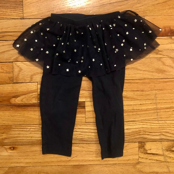Carter’s navy blue tutu leggings with silver stars, 18M - Picture 1 of 4